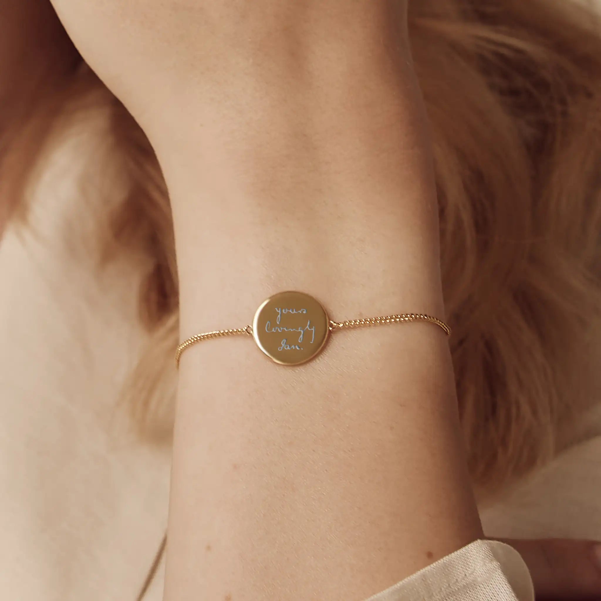 Gold Handwriting Bracelet UK