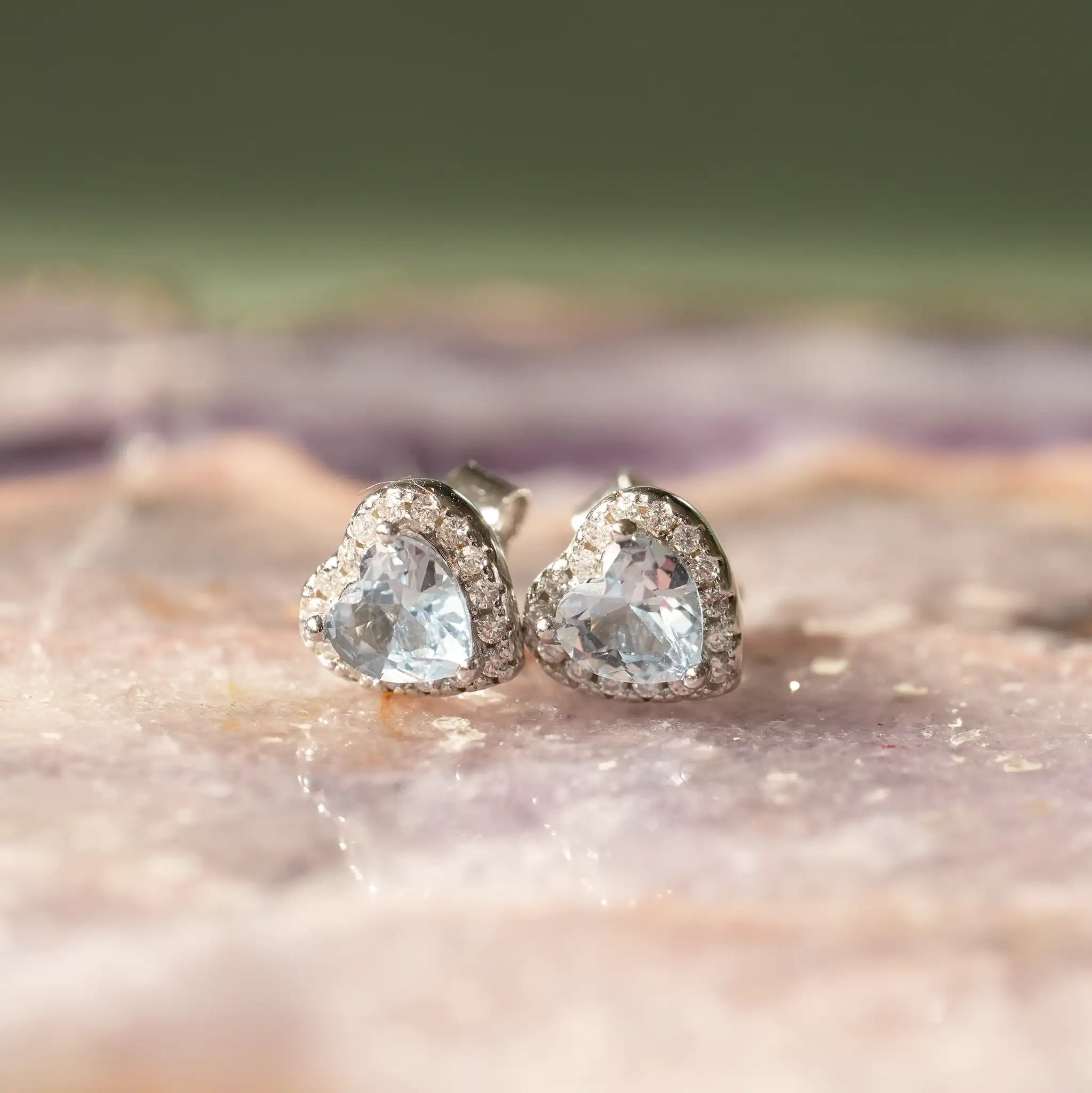 March Birthstone Earrings - Aquamarine
