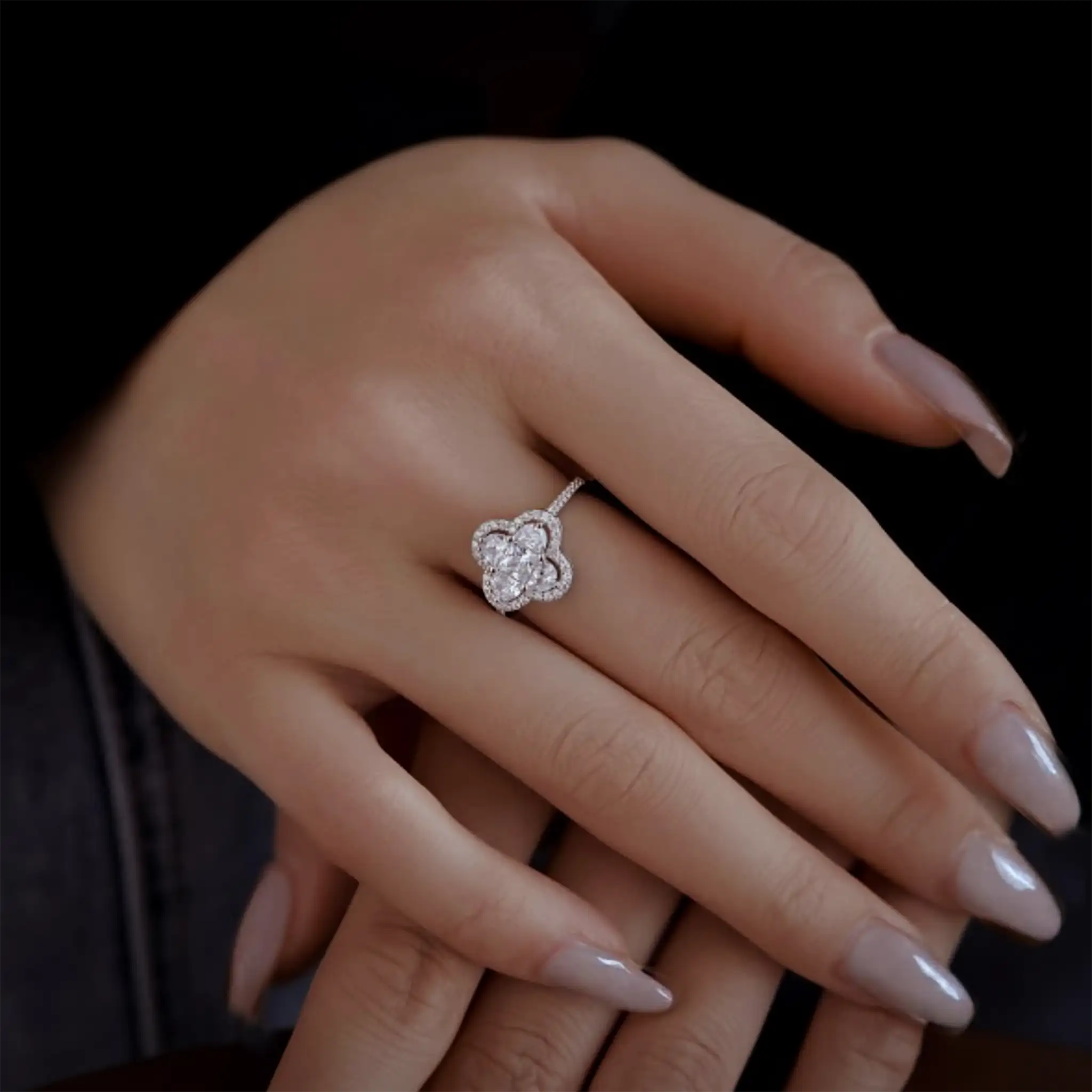 clover ring silver treatfully