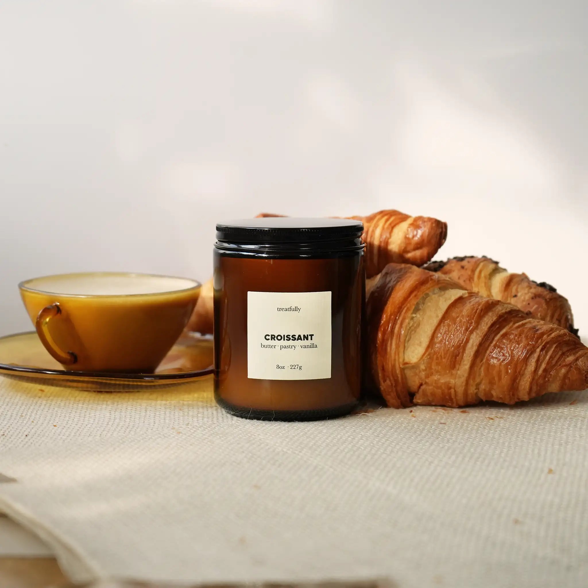 Croissant Candle, Engraved Message Candle