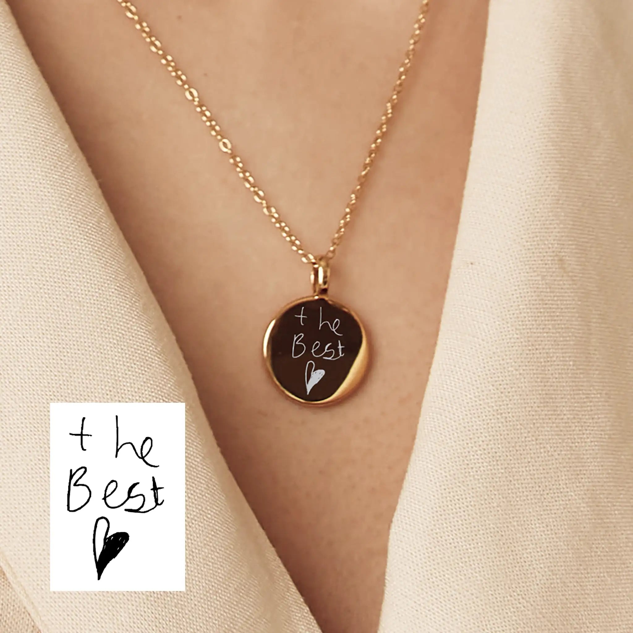 Handwriting Gold Necklace, Real Writing Necklace