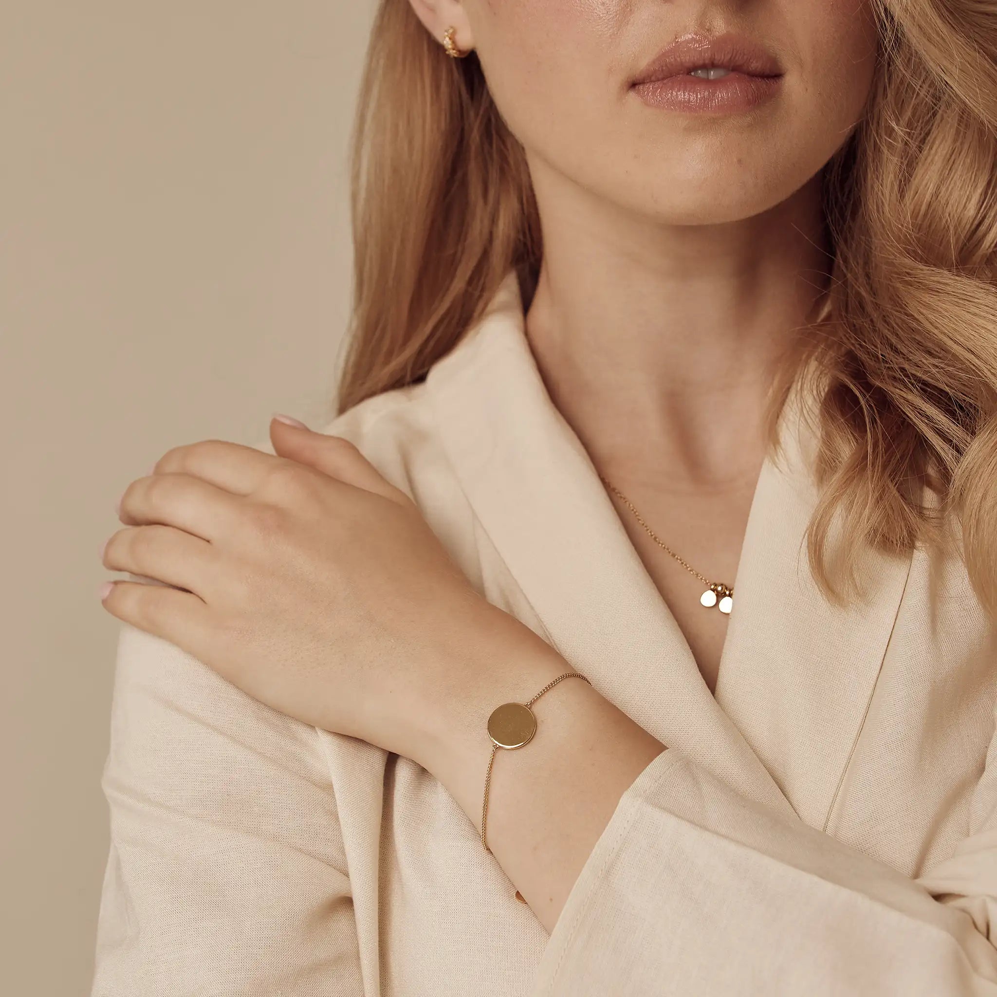 Gold Real Handwriting Bracelet with adjustable chain - unique personalised gift for her, luxury signature jewelry handcrafted in the UK by Treatfully