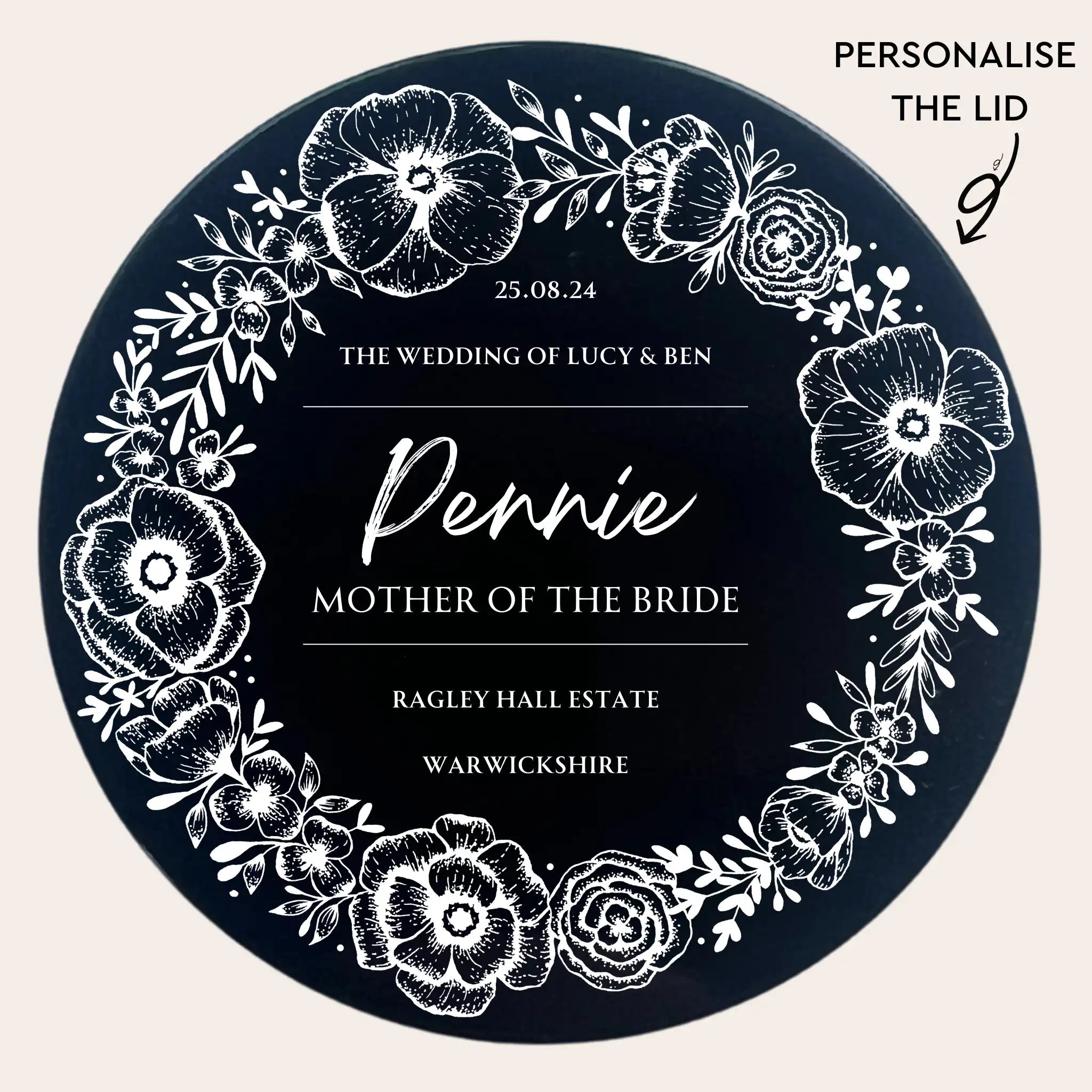 Mother of the Bride Candle Gift, Personalised Keepsake Jar Candle