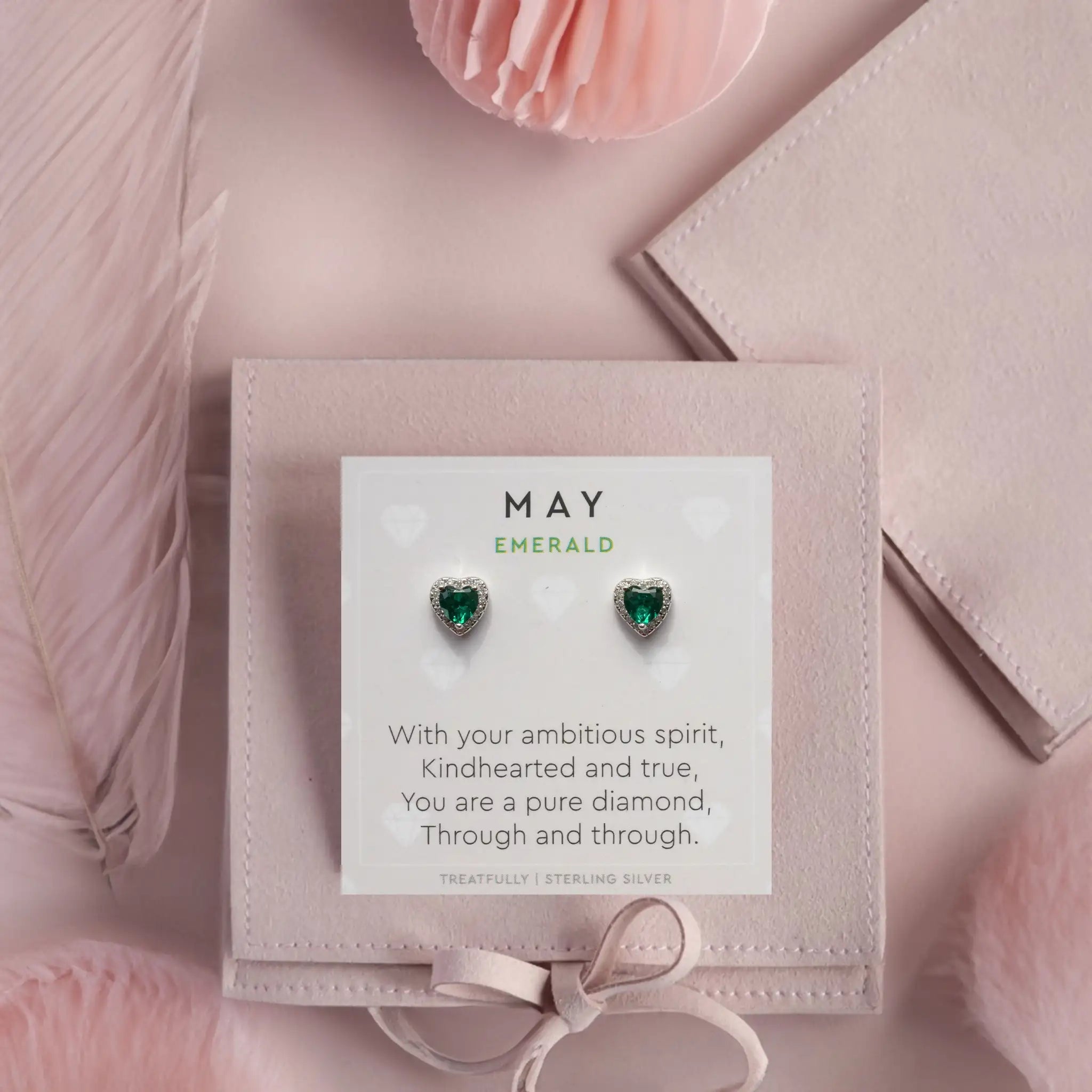 May Birthstone Earrings Emerald Birthstone GIfts Treatfully Earrings