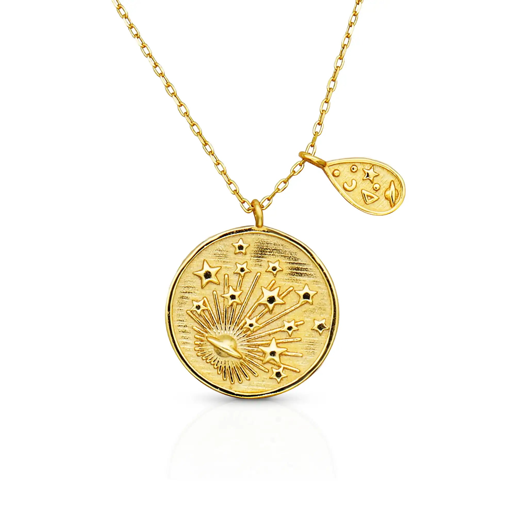 Moonchild Celestial Necklace, Gold