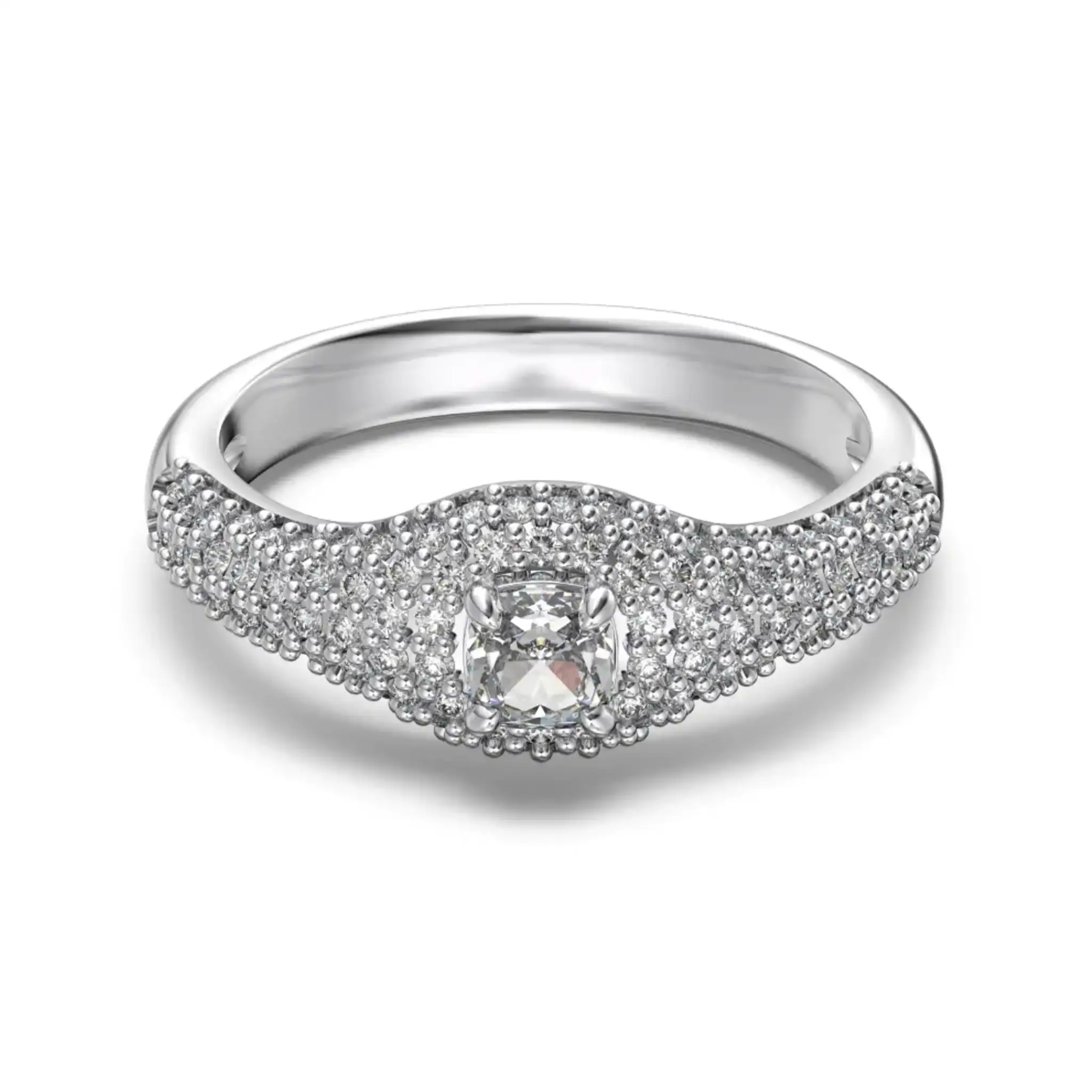 Aria Pavé Luxe Ring, Silver, Treatfully jewellery rings ring gifts UK