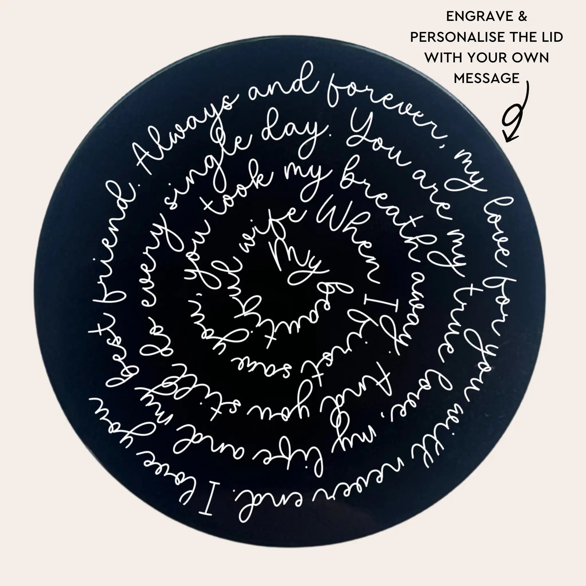 Croissant Candle, Engraved Message Candle
