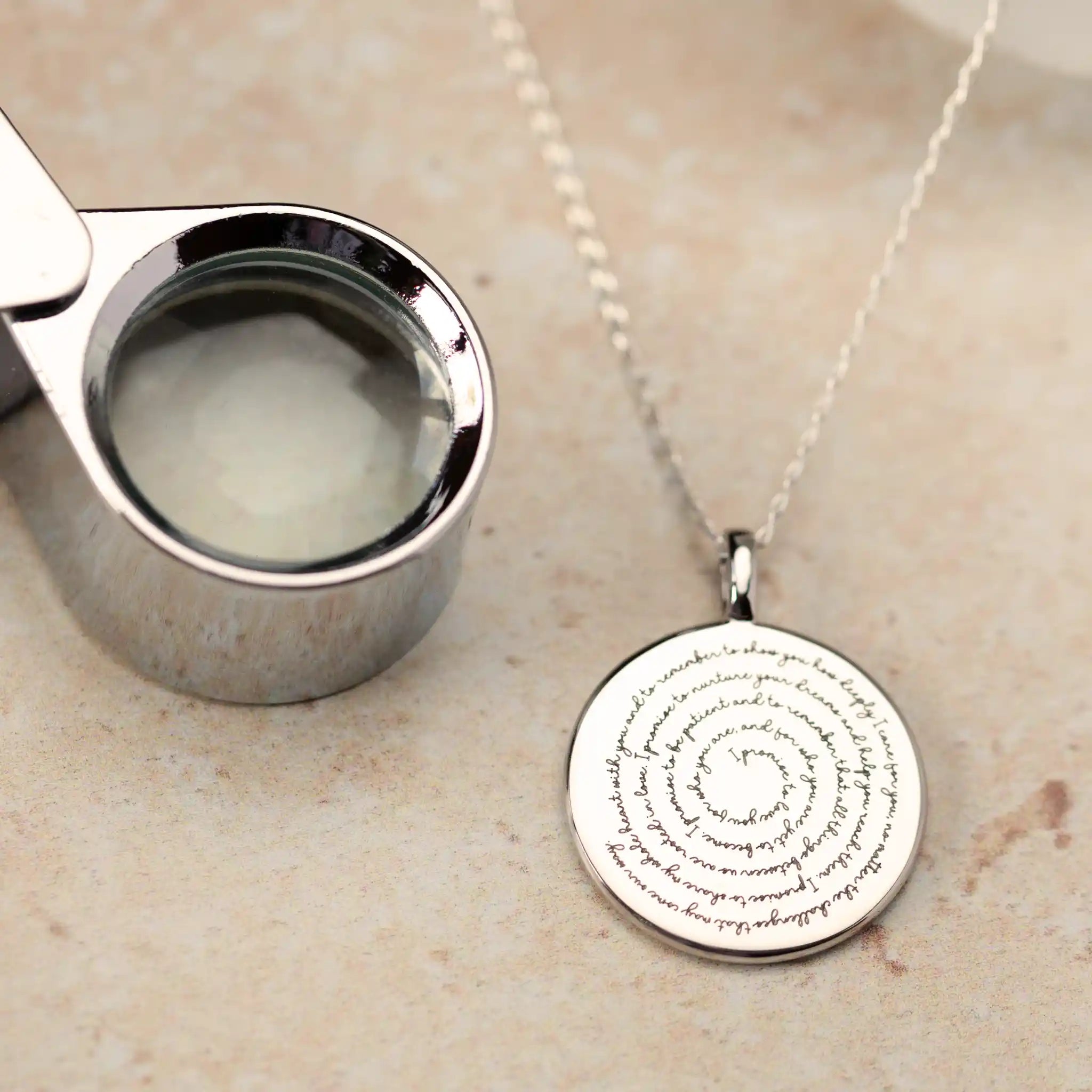 Secret Message Necklace · Hidden Message Pendant · Sterling Silver