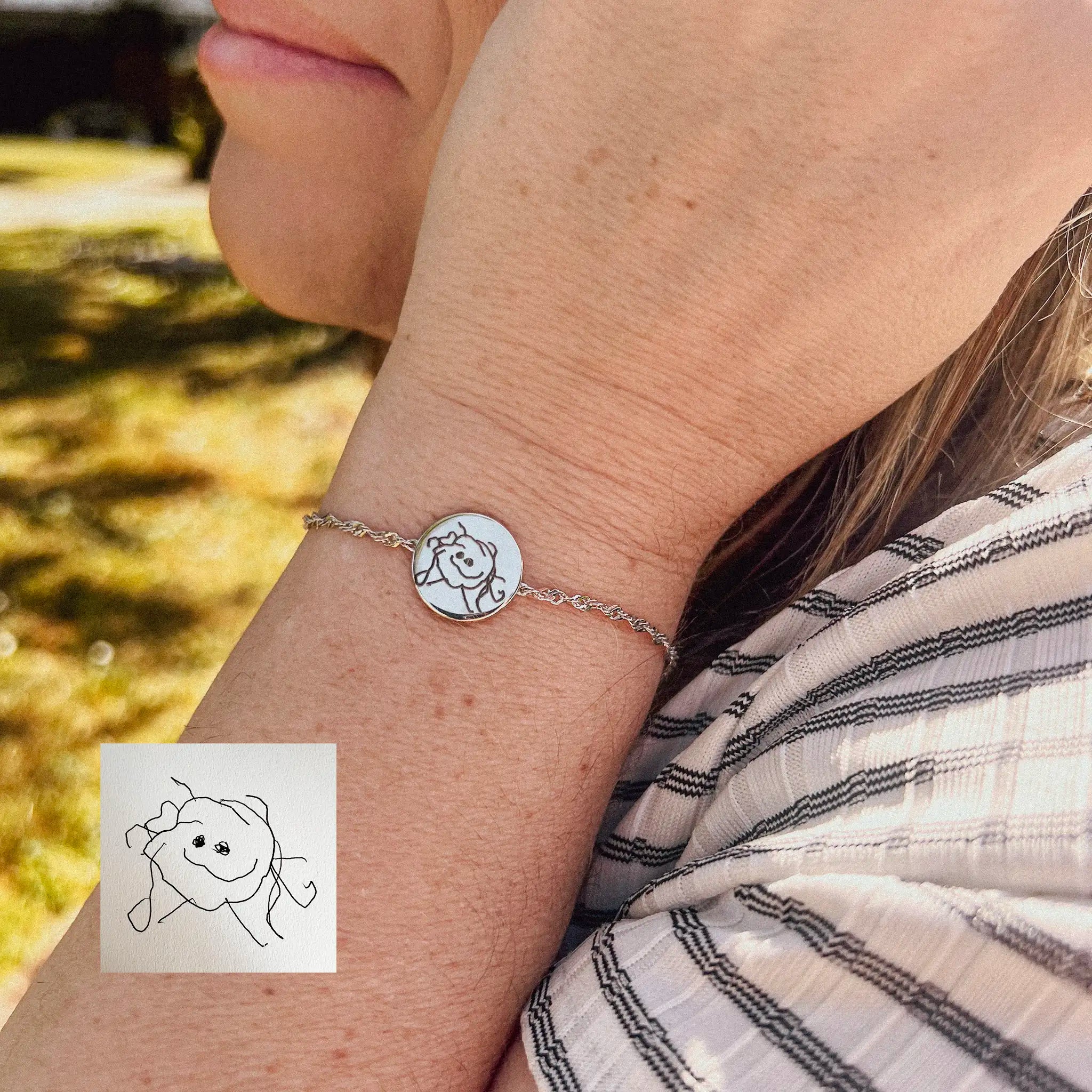 Handwriting Bracelet · Loved One's Handwriting Keepsake · Sterling Silver