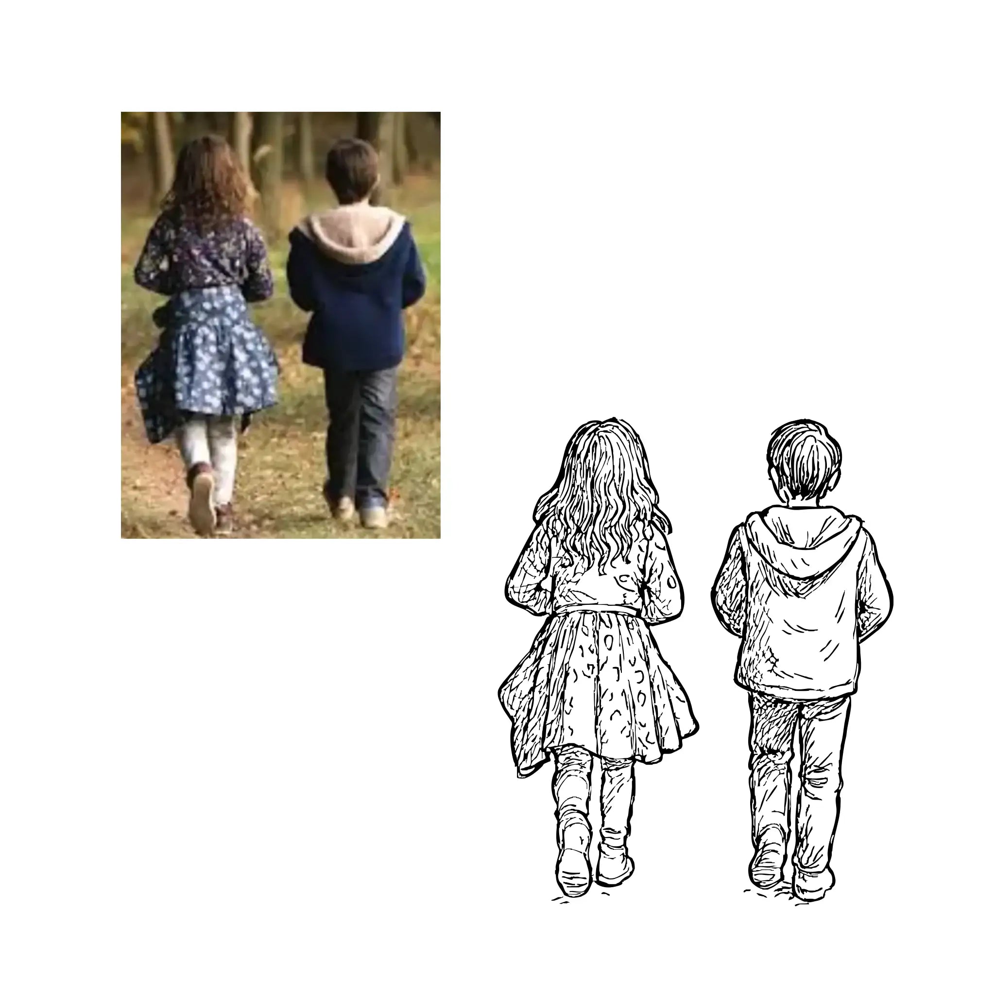 Engraved Photo Necklace · Photograph Illustration Pendant · Sterling Silver