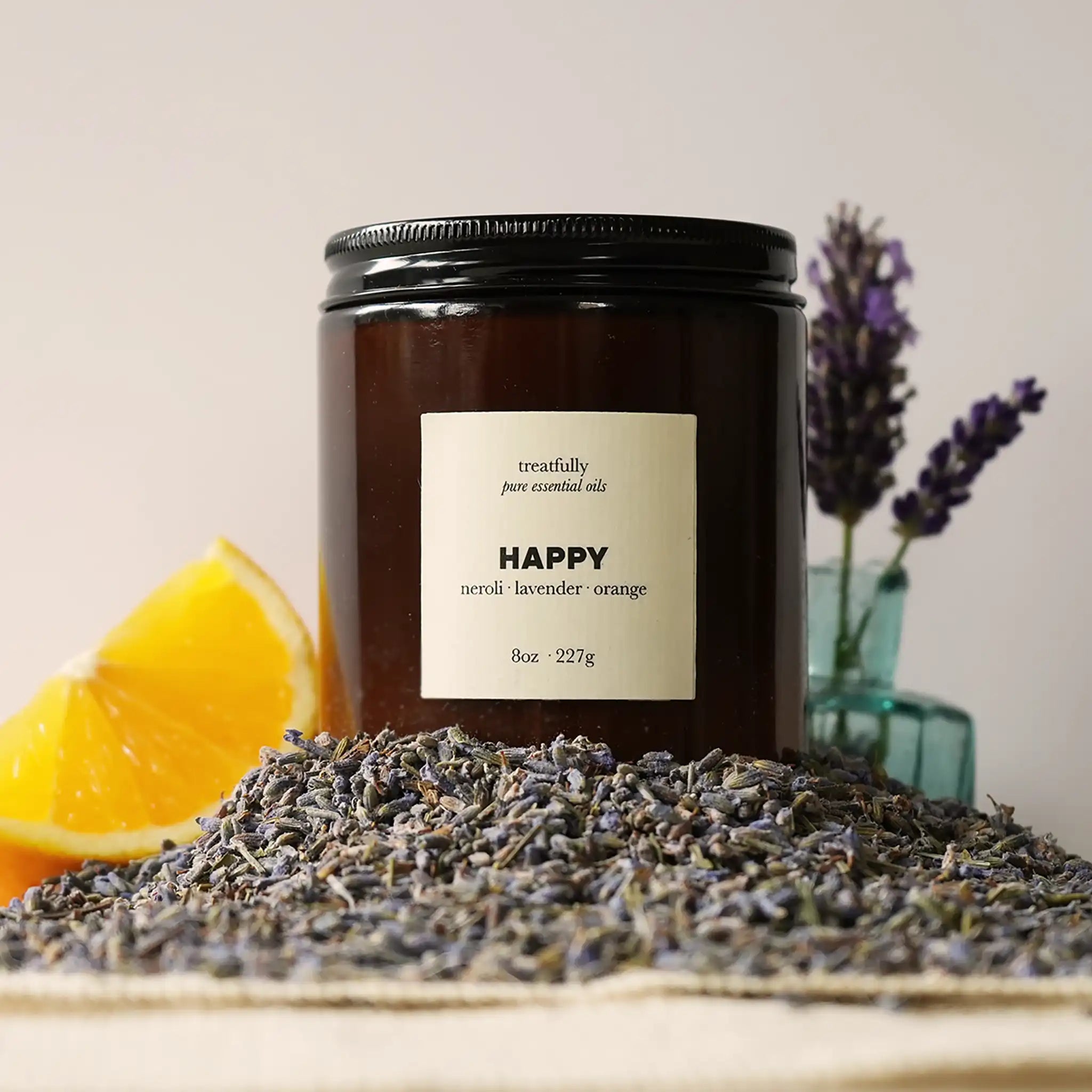 Engraved Wellness Candle Lavender Orange and Neroli Pure Essential Oils Engraved like Jo Malone Engraved candles