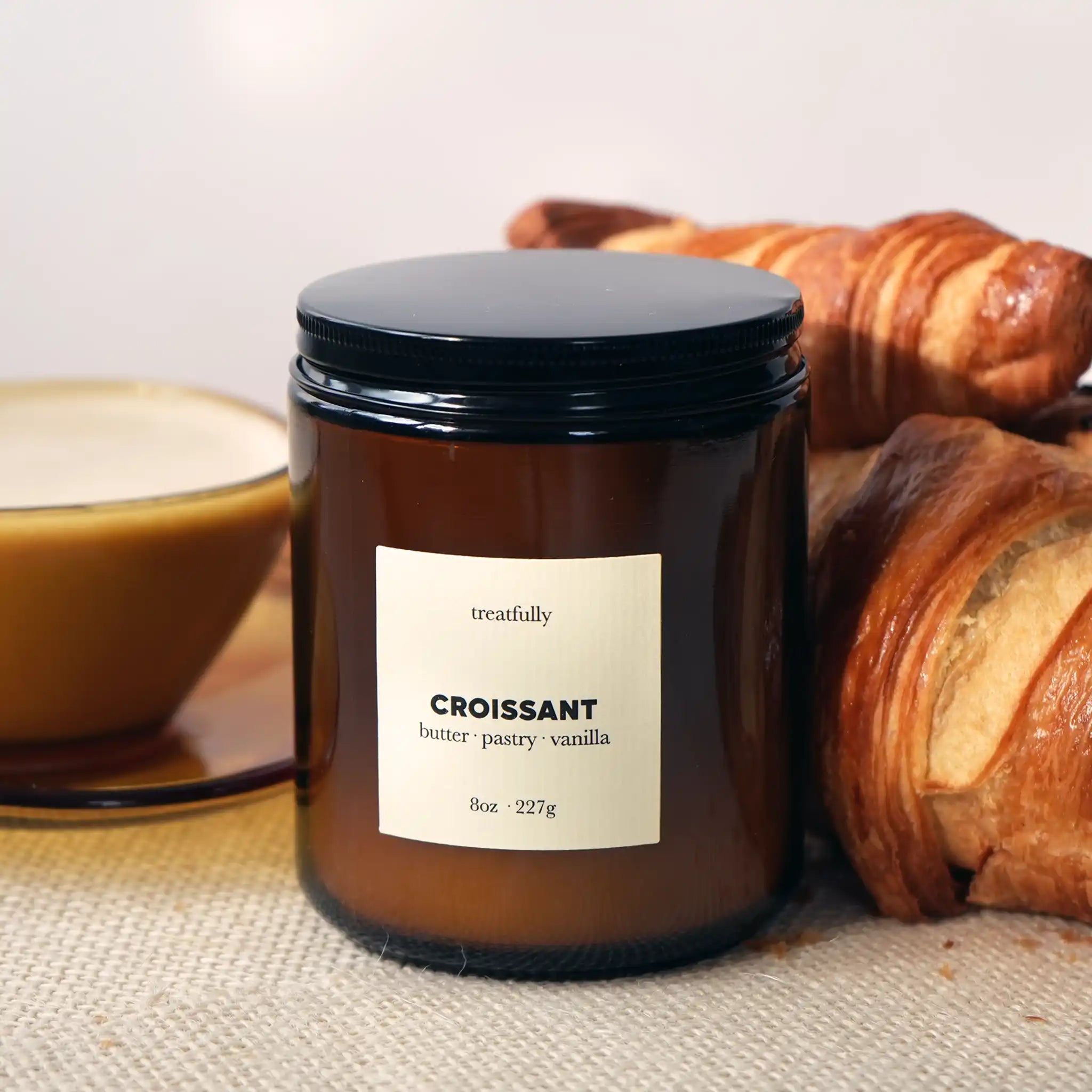 Croissant Candle Engraved Treatfully Personalised Candles Like Jo Malone Candle