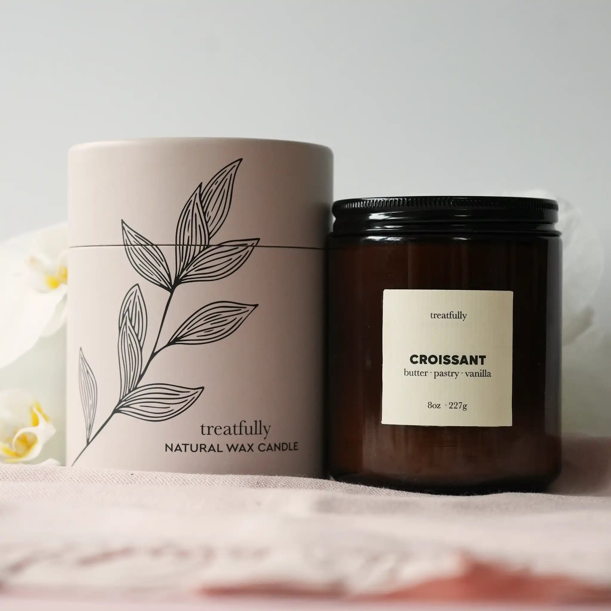 Croissant Candle Engraved like Jo Malone Candles. Scented Like Patisserie Croissants UK