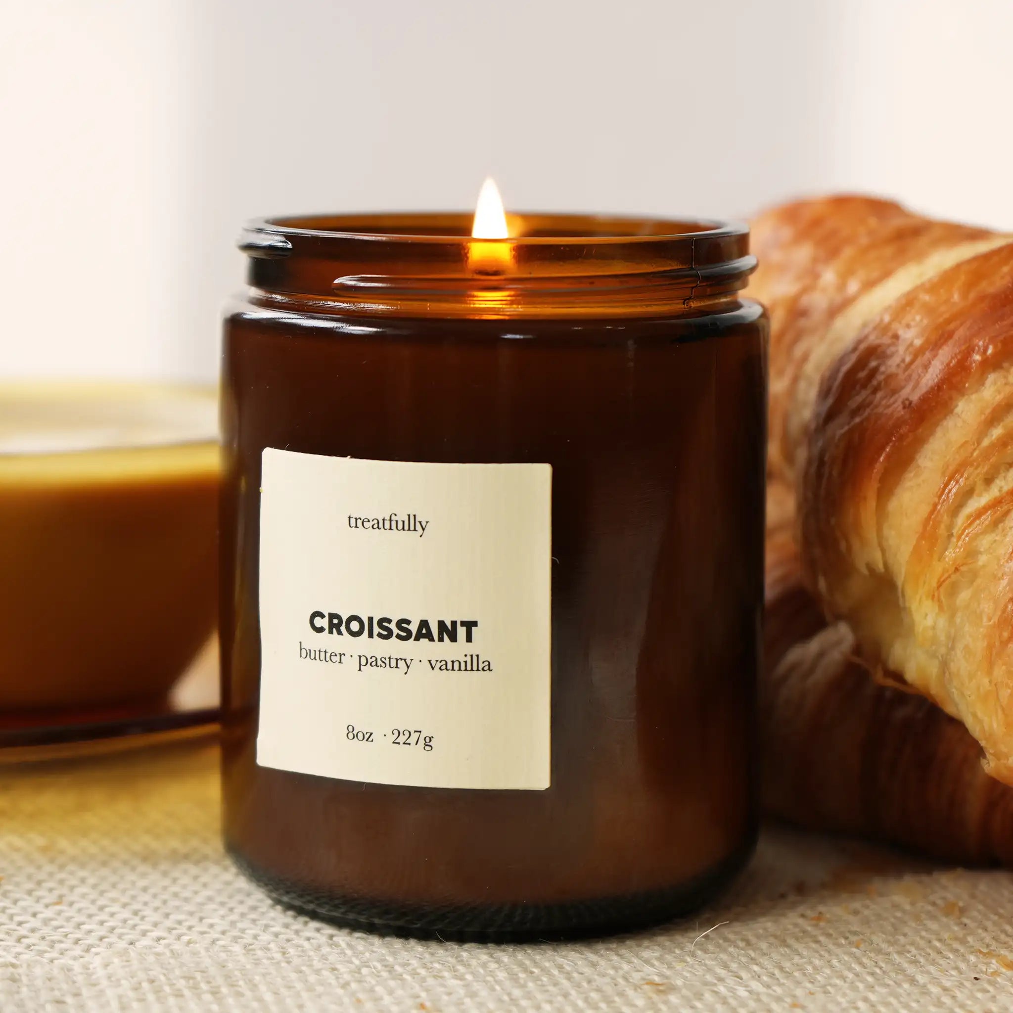 Croissant Candle Engraved Treatfully