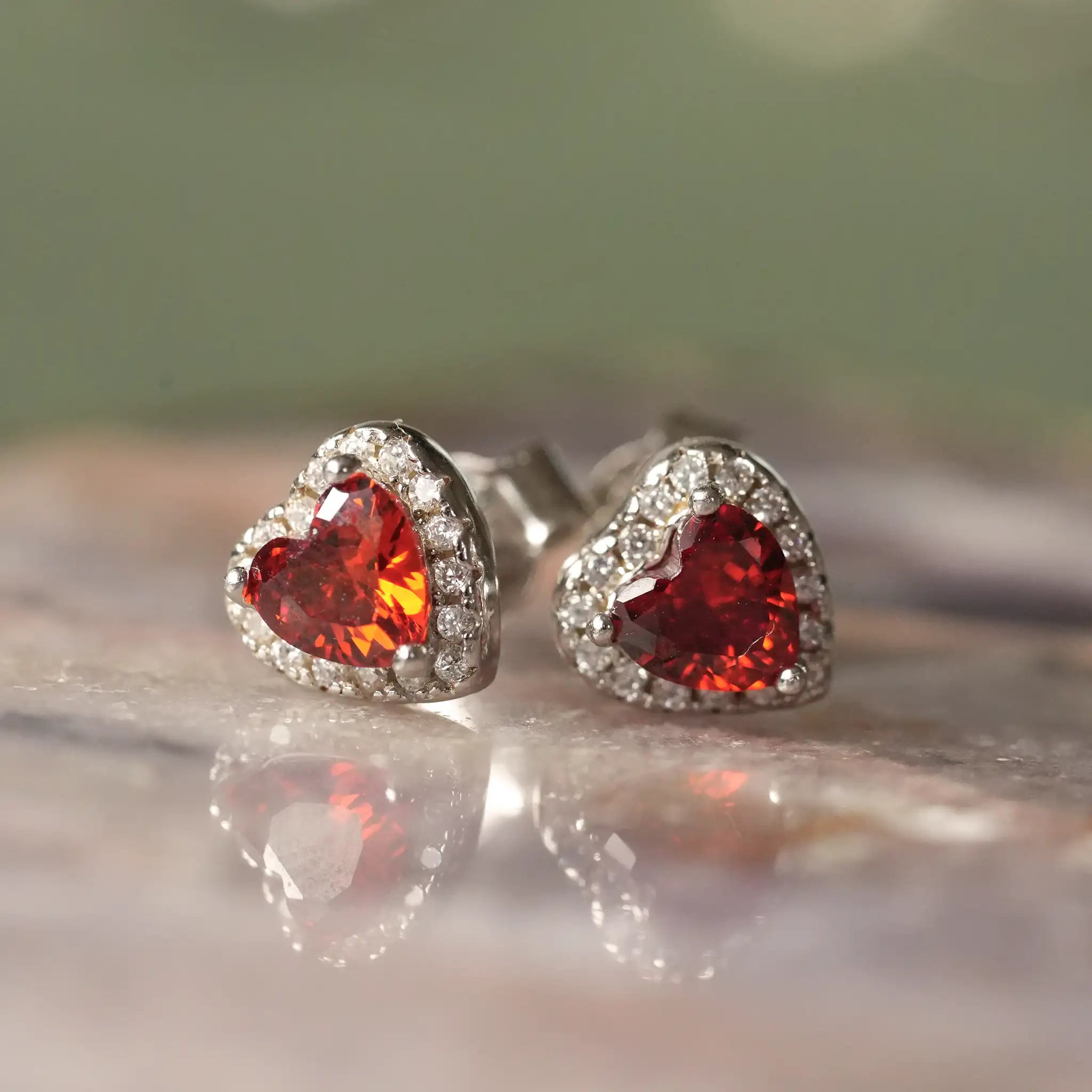 Garnet Earrings January Birthstone Earrings Treatfully