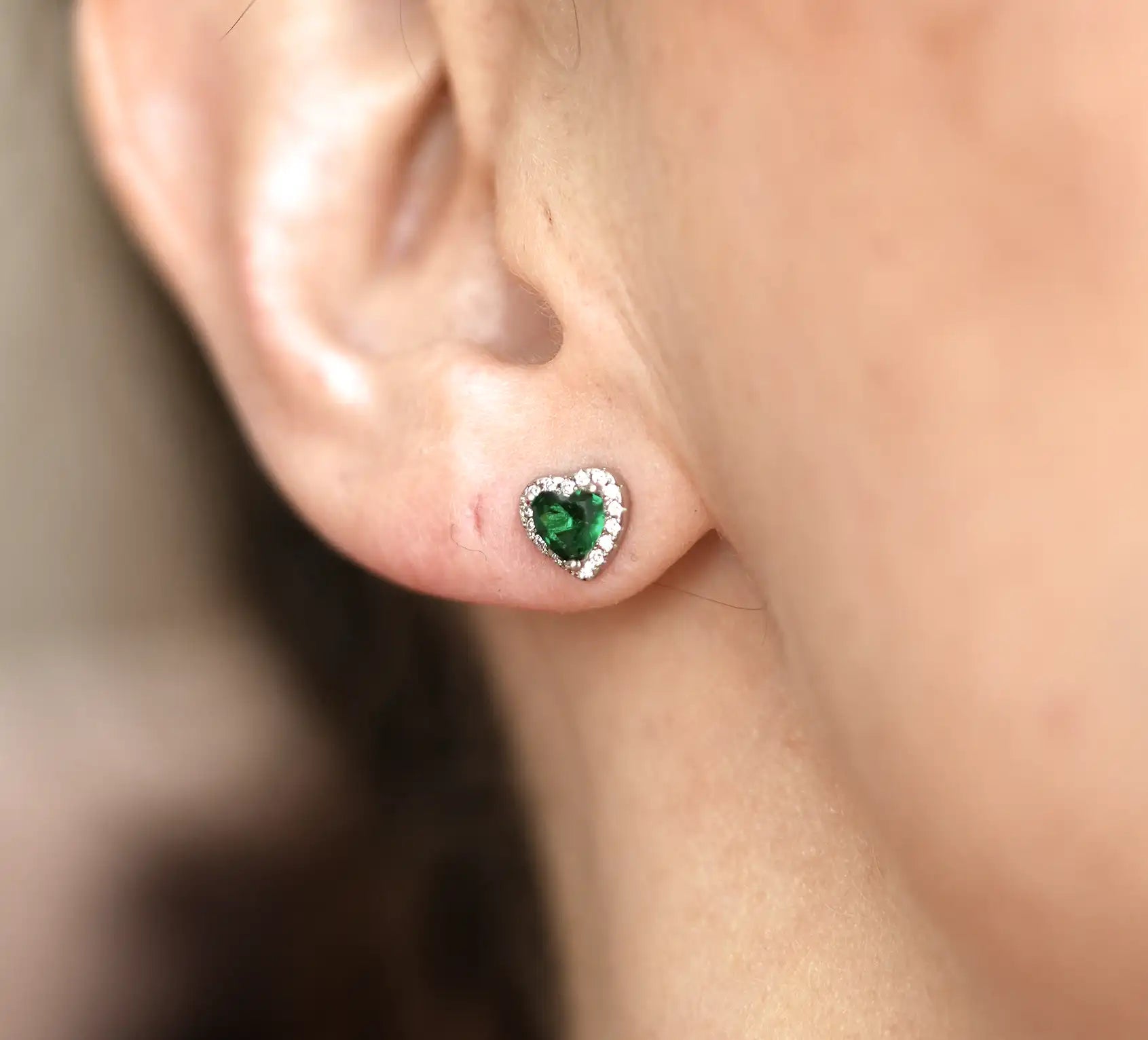 May Birthstone Earrings - Emerald