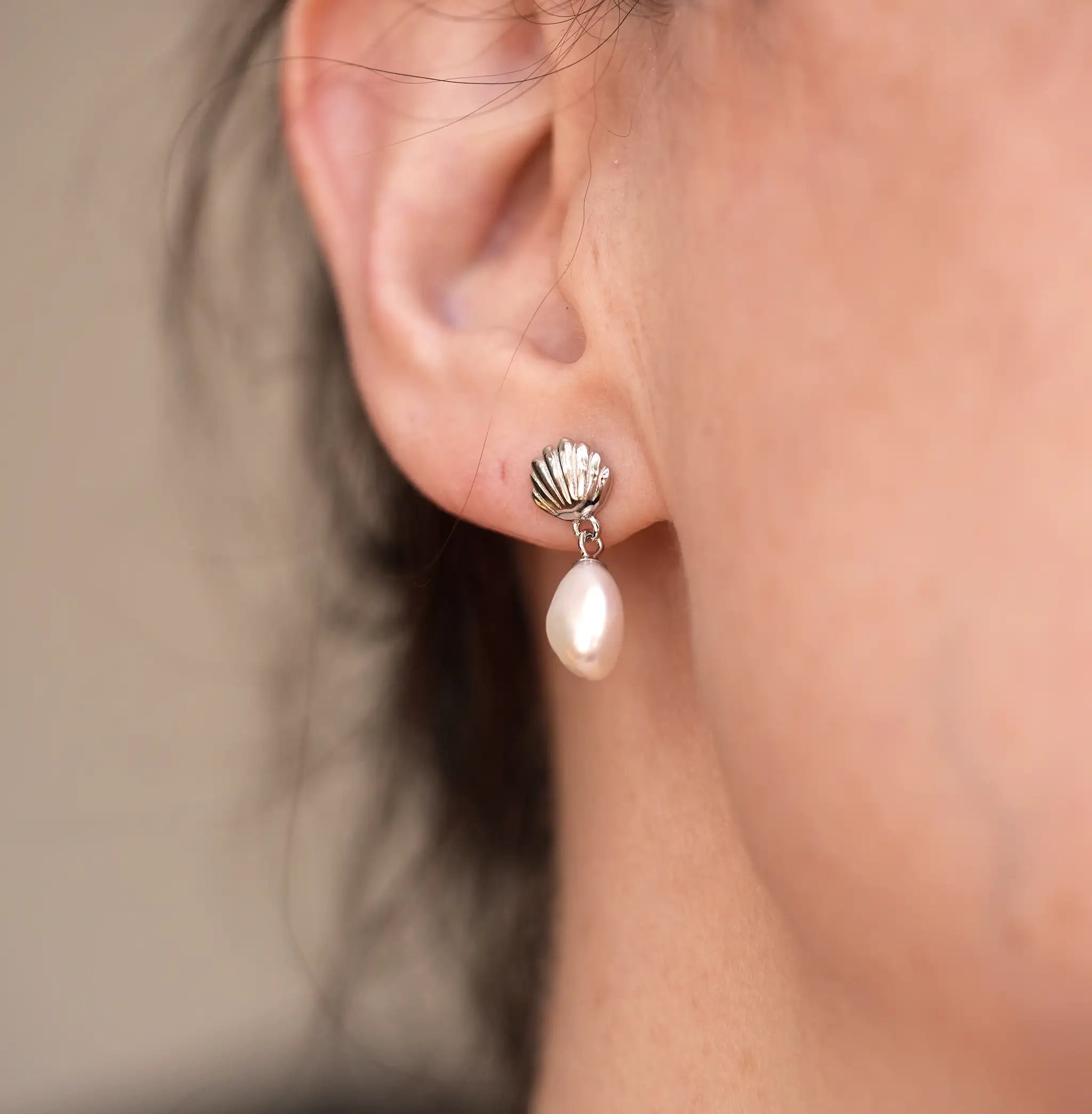 ocean pearl drop earrings treatfully