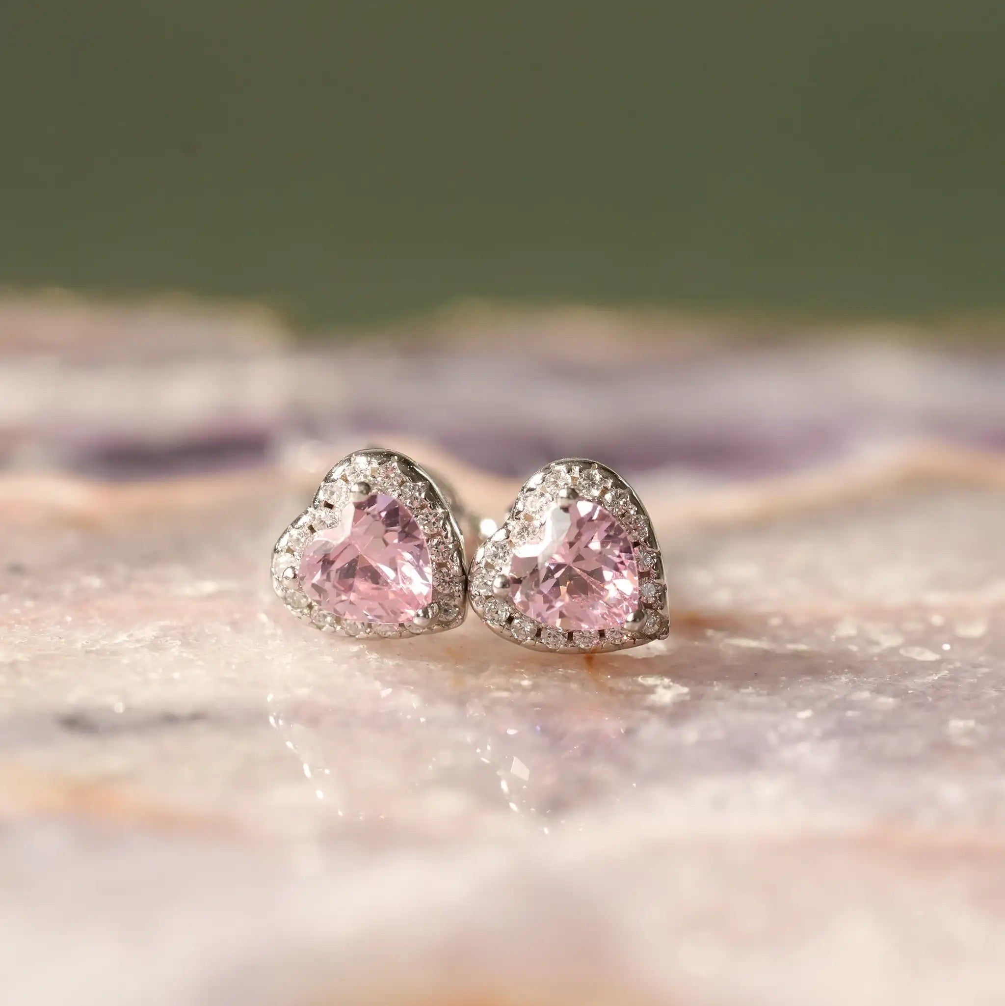 October Birthstone Earrings Pink Tourmaline Treatfully