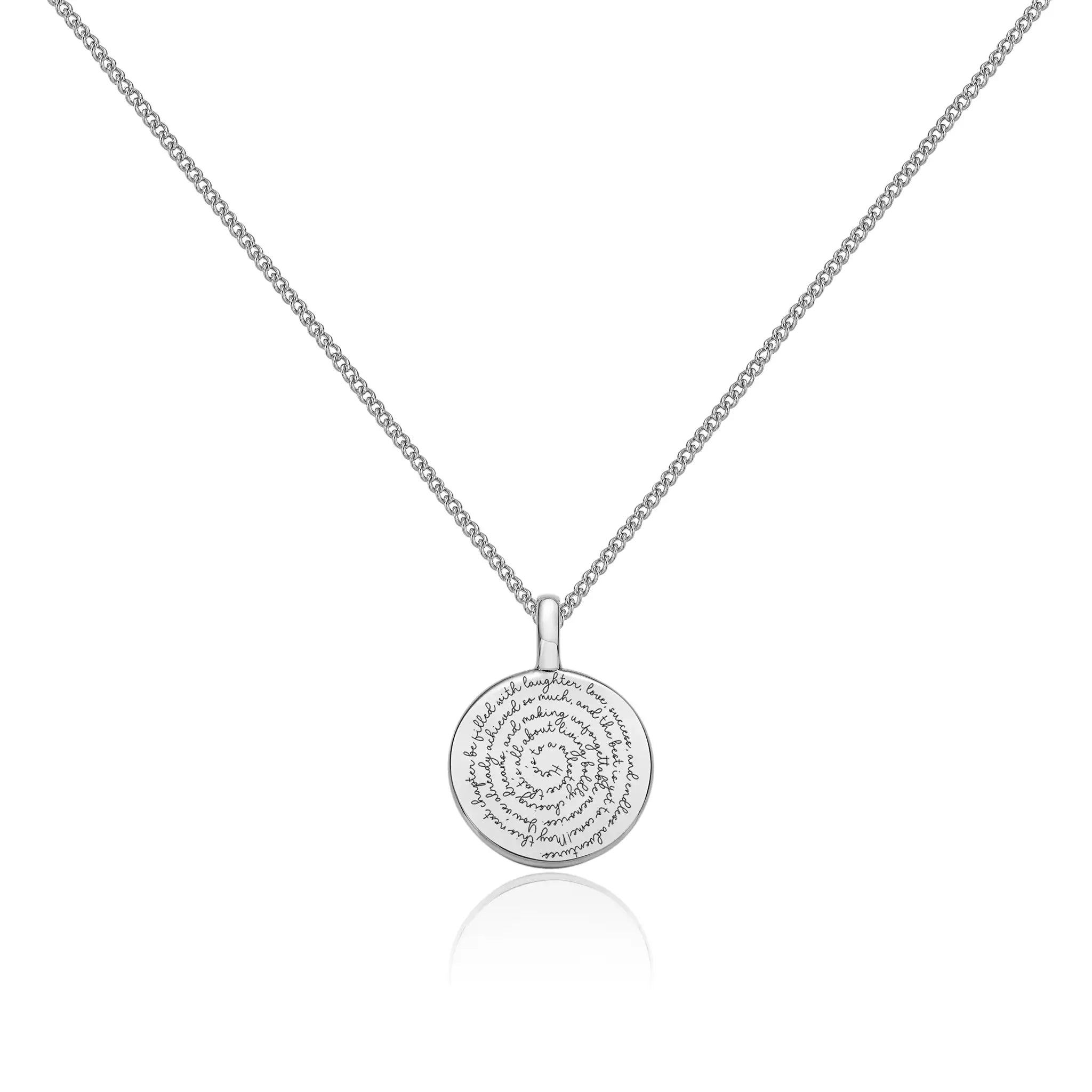 Secret Message Necklace, Silver