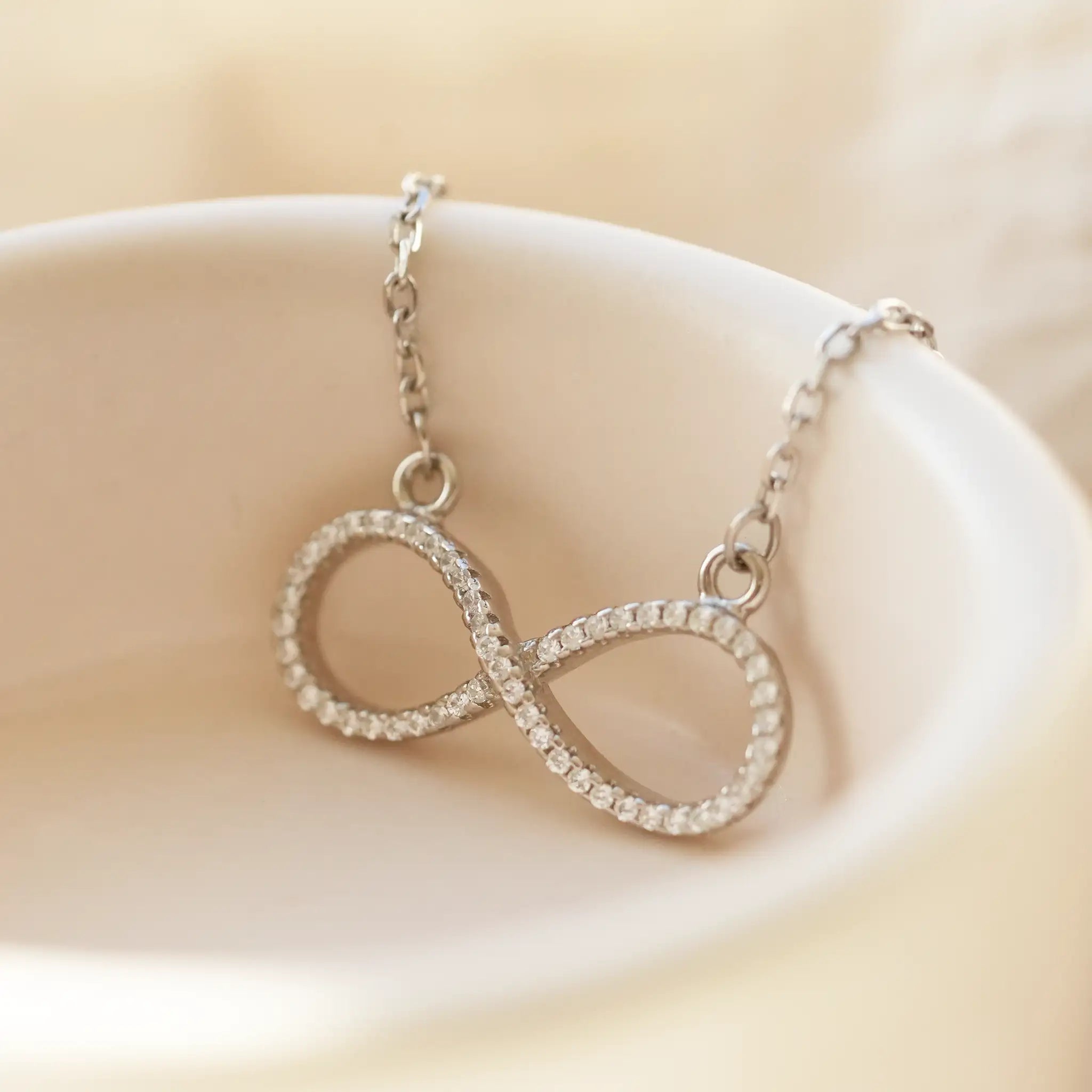 sterling silver infinity necklace