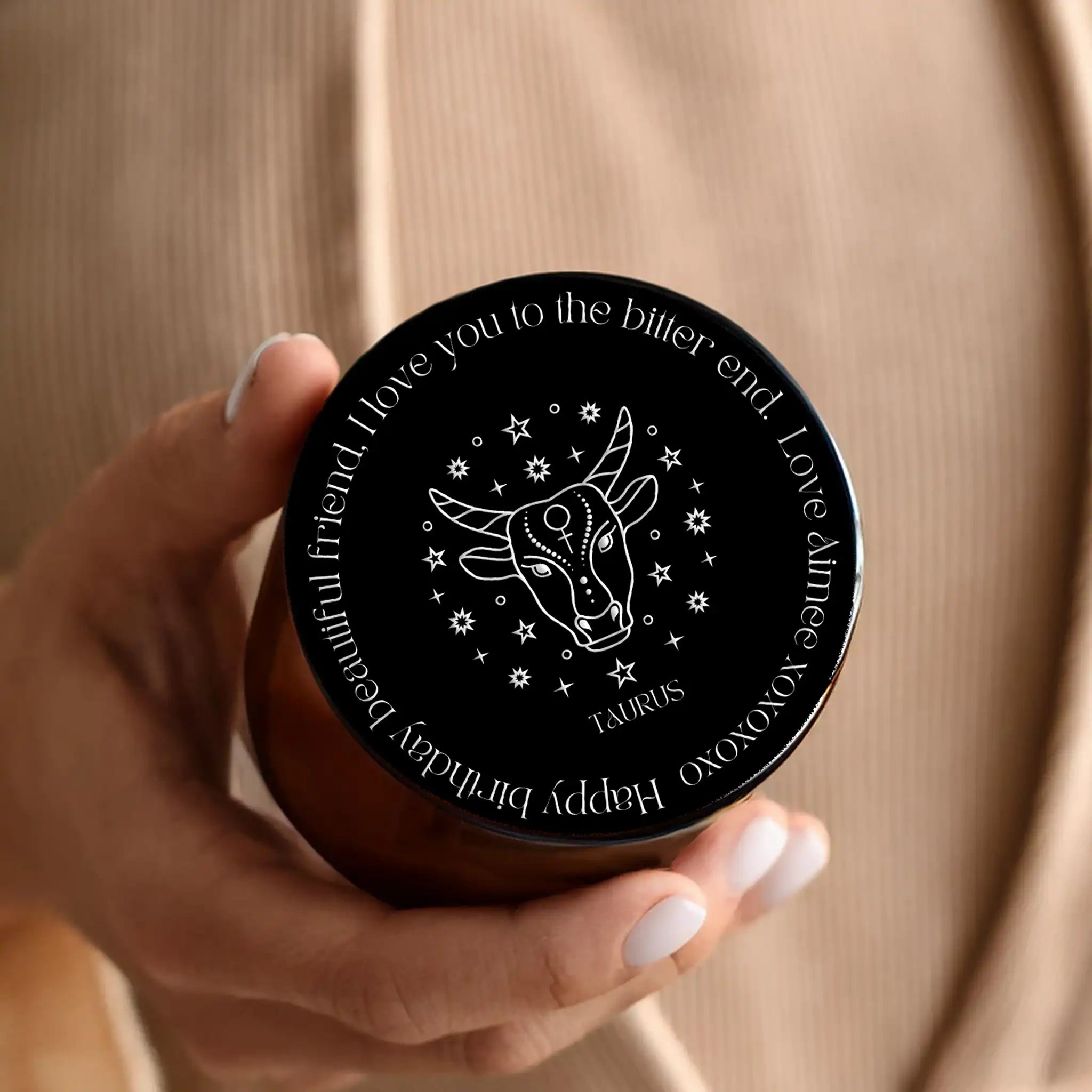 Taurus Candle Gift - Horoscope Zodiac Candle, Personalised & Engraved